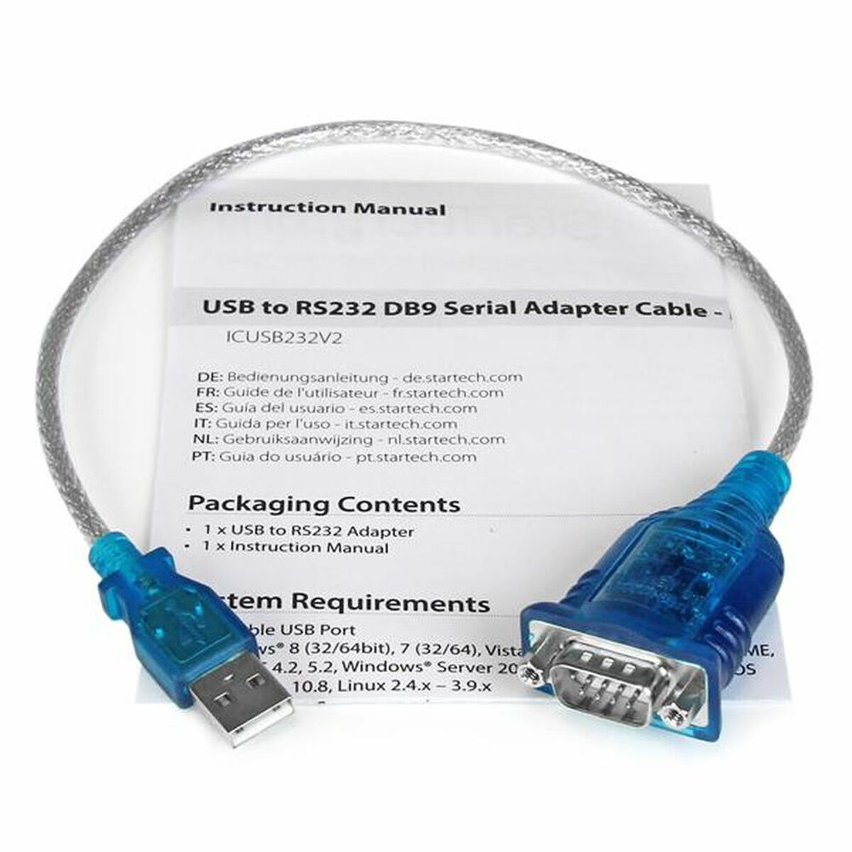 USB til RS232-adapter Startech ICUSB232V2 Grå